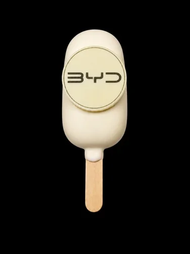 Arkyn ice pop with the BYD logo